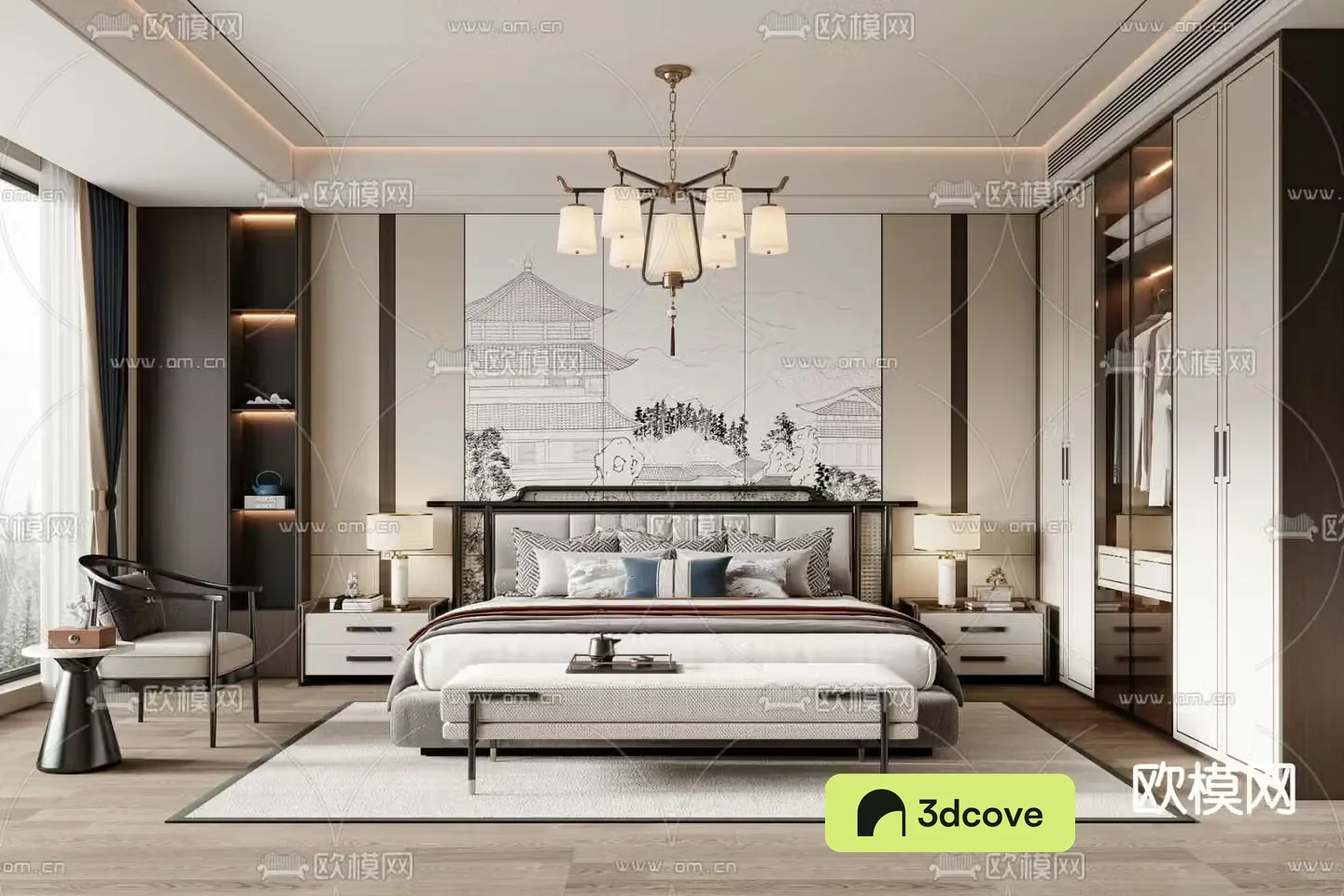 New Chinese style bedroom master room