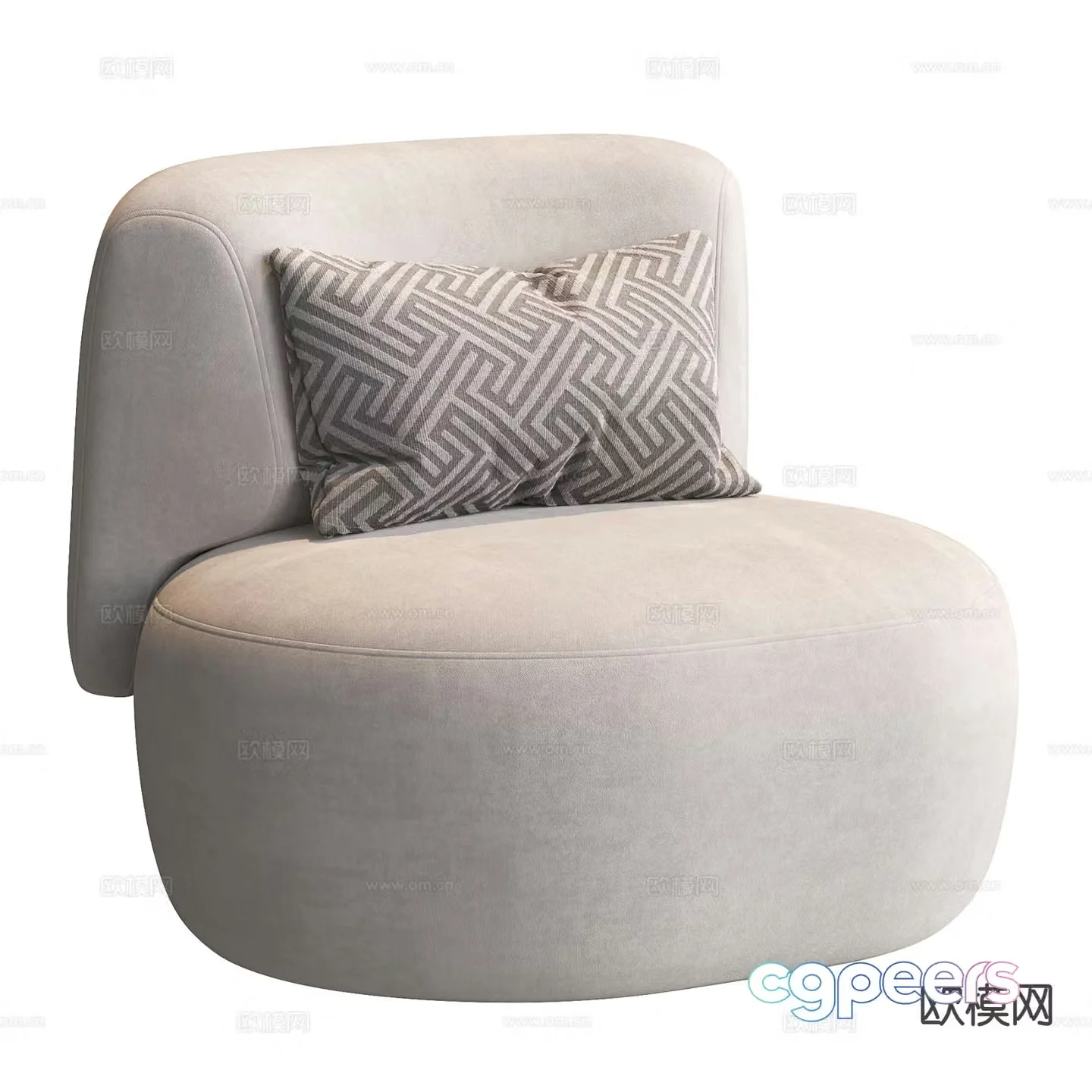 Single sofa leisure sofa 3d model