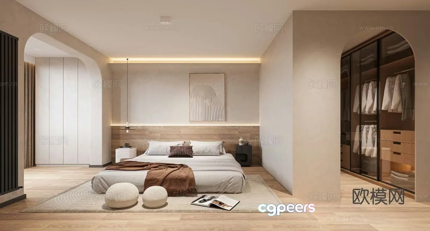 Wabi Sabi bedroom master bedroom 3d model