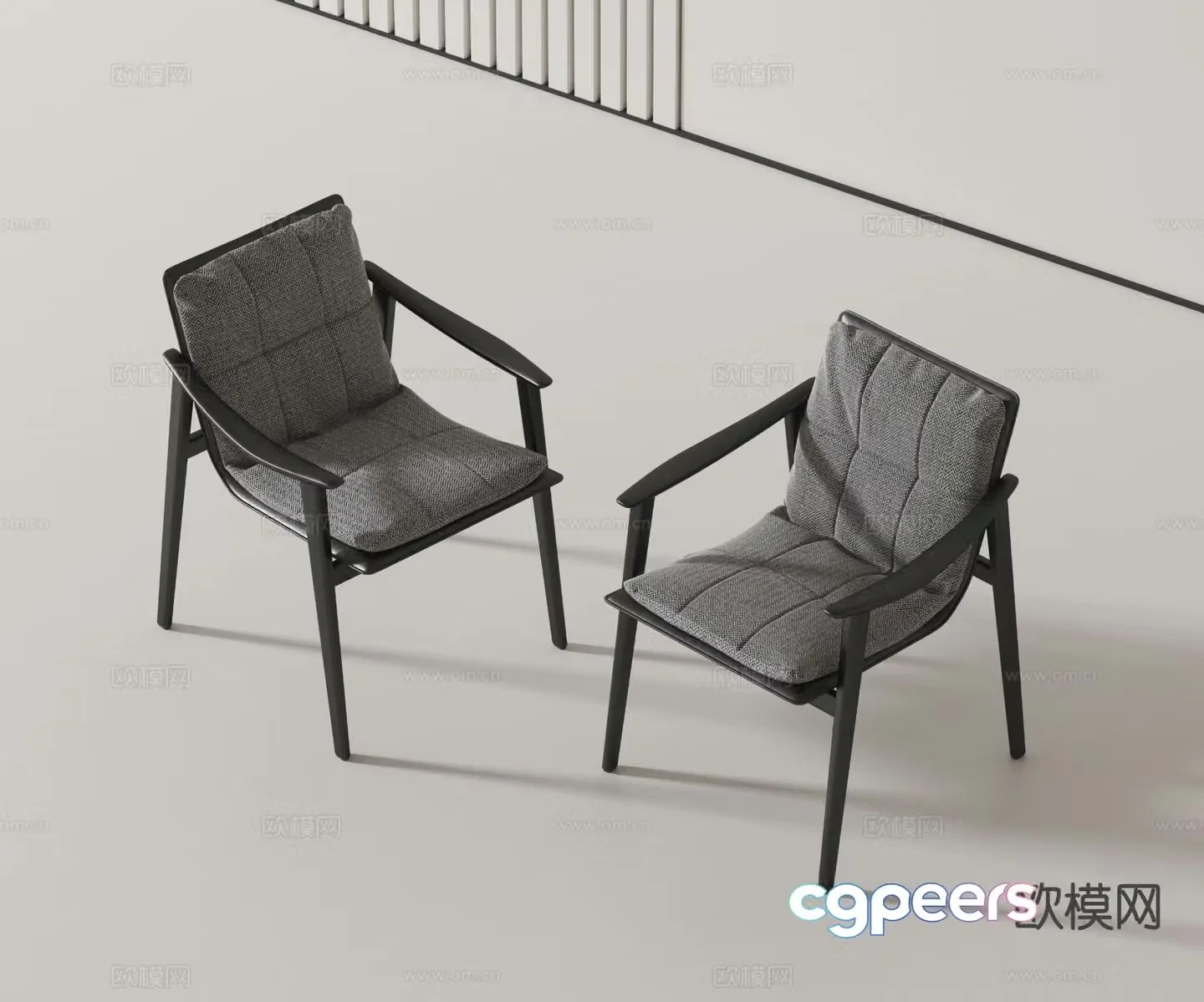 Modern single chair chair armchair 3d model