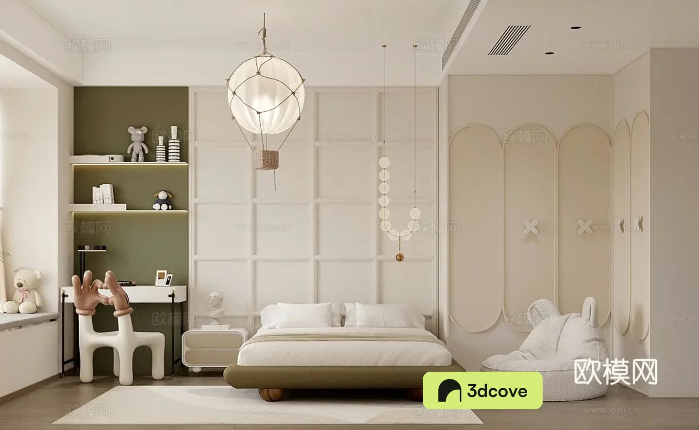 Modern children’s room children’s room entertainment room toy room creamy style children’s room