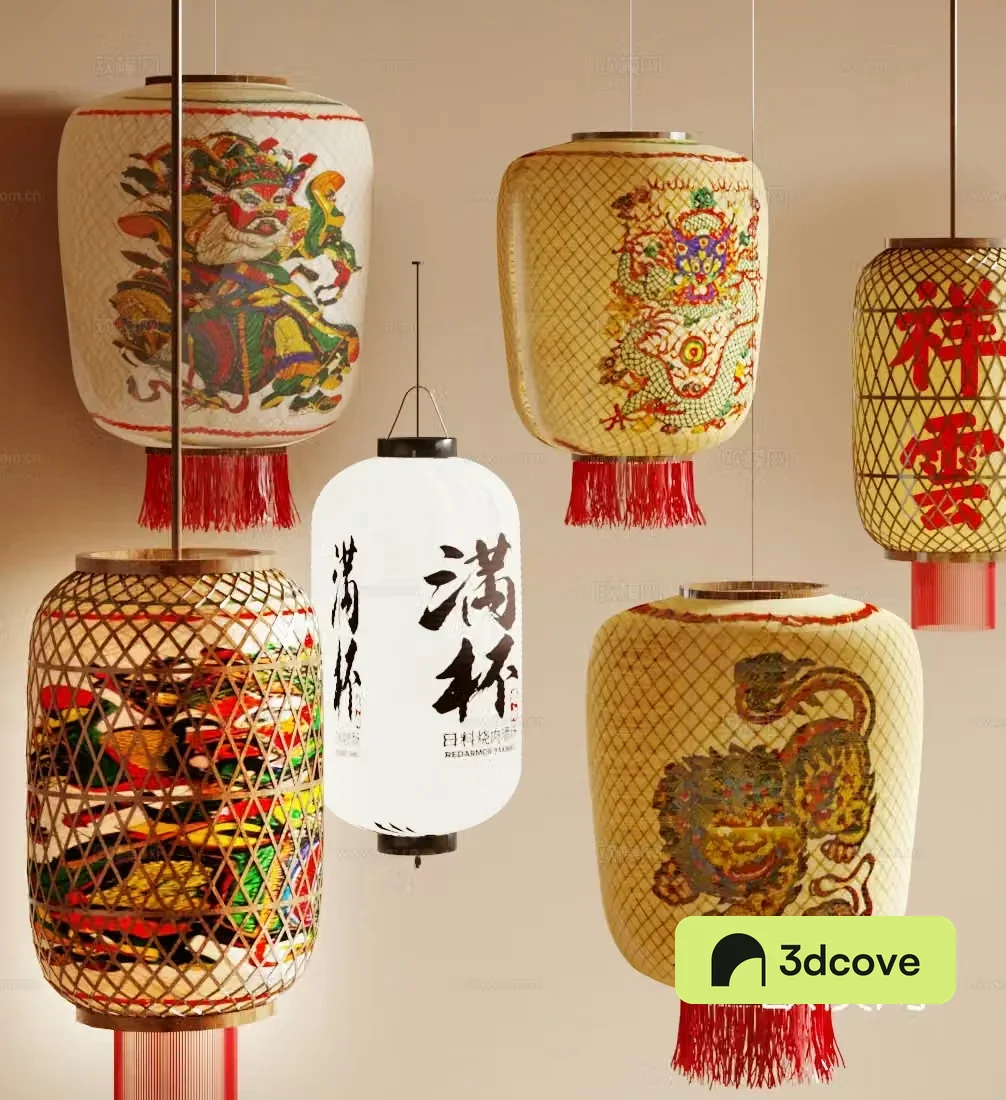 New Chinese lanterns bamboo lanterns oil paper lanterns