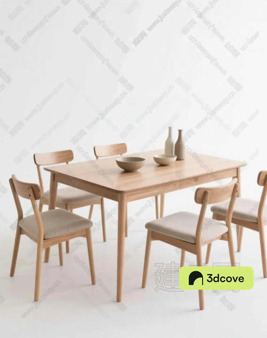 A Dining Table And Chairs