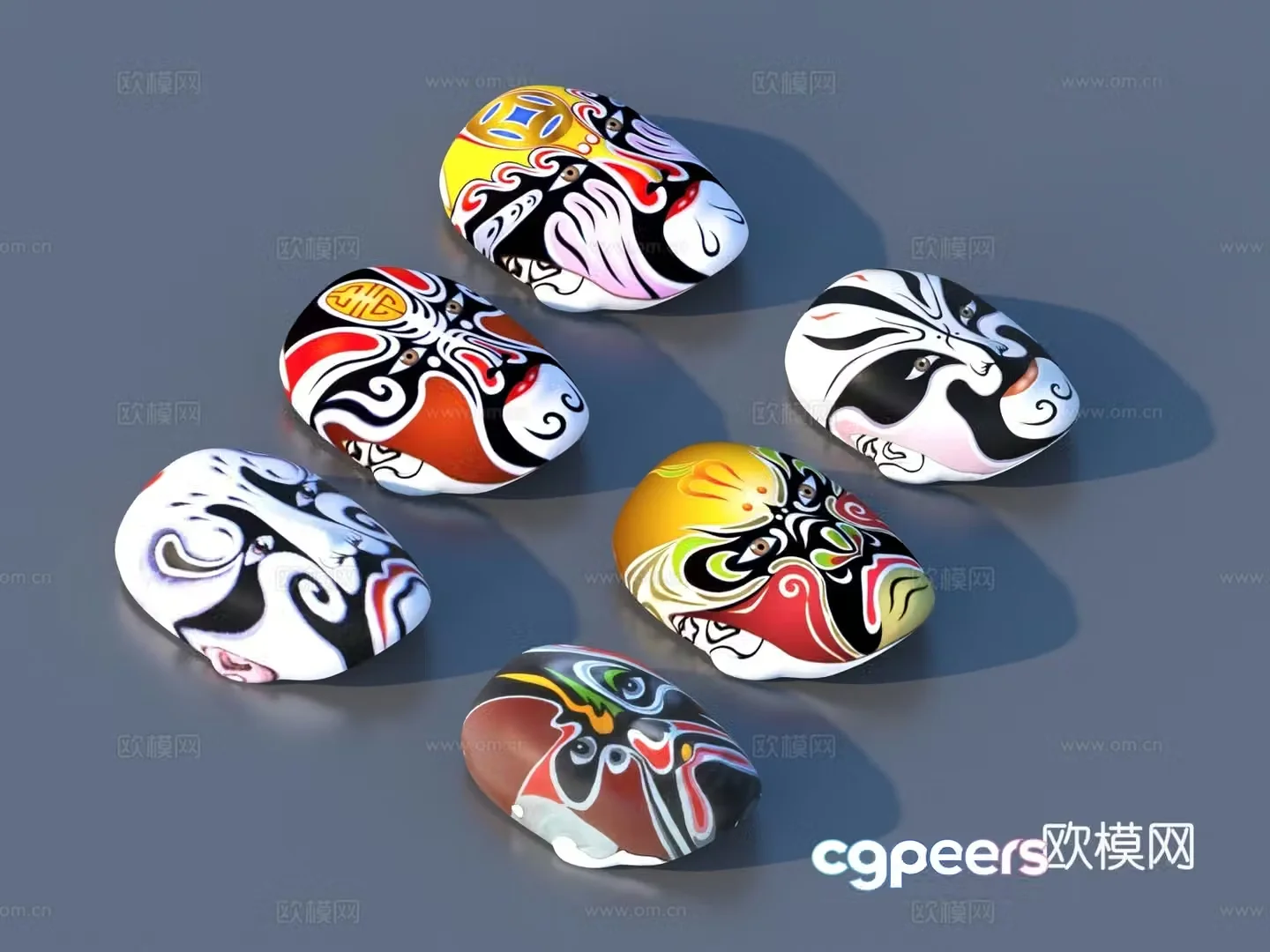 Facebook Peking Opera Facebook Cultural Supplies Opera Facebook 3D Model