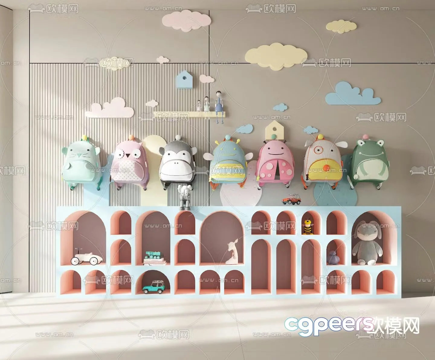 Doll toy cabinet children’s pendant 3D model