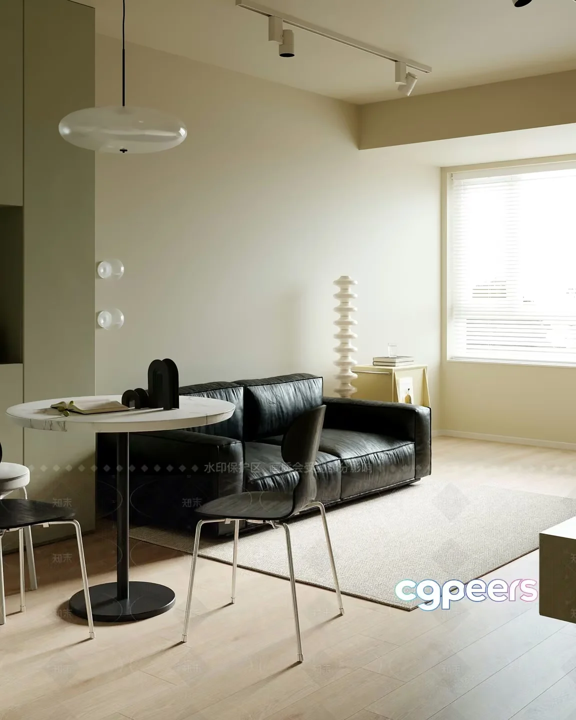 Modern Living Room 3D Model – 1997 – VRAY Render