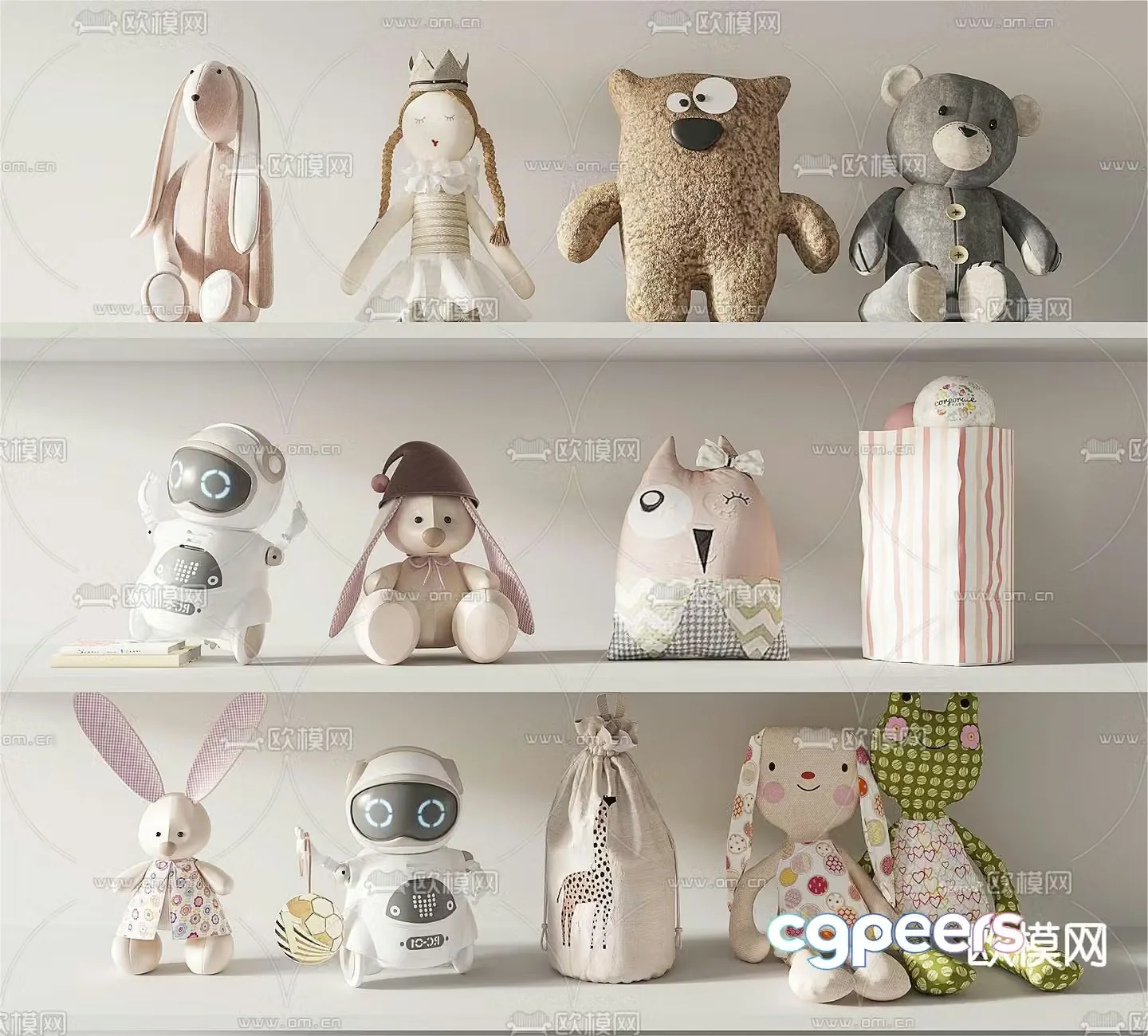 children toys doll doll doll 3d model