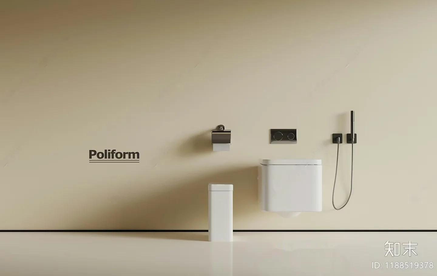 A White Toilet 3D Model – 13613 – VRAY Render