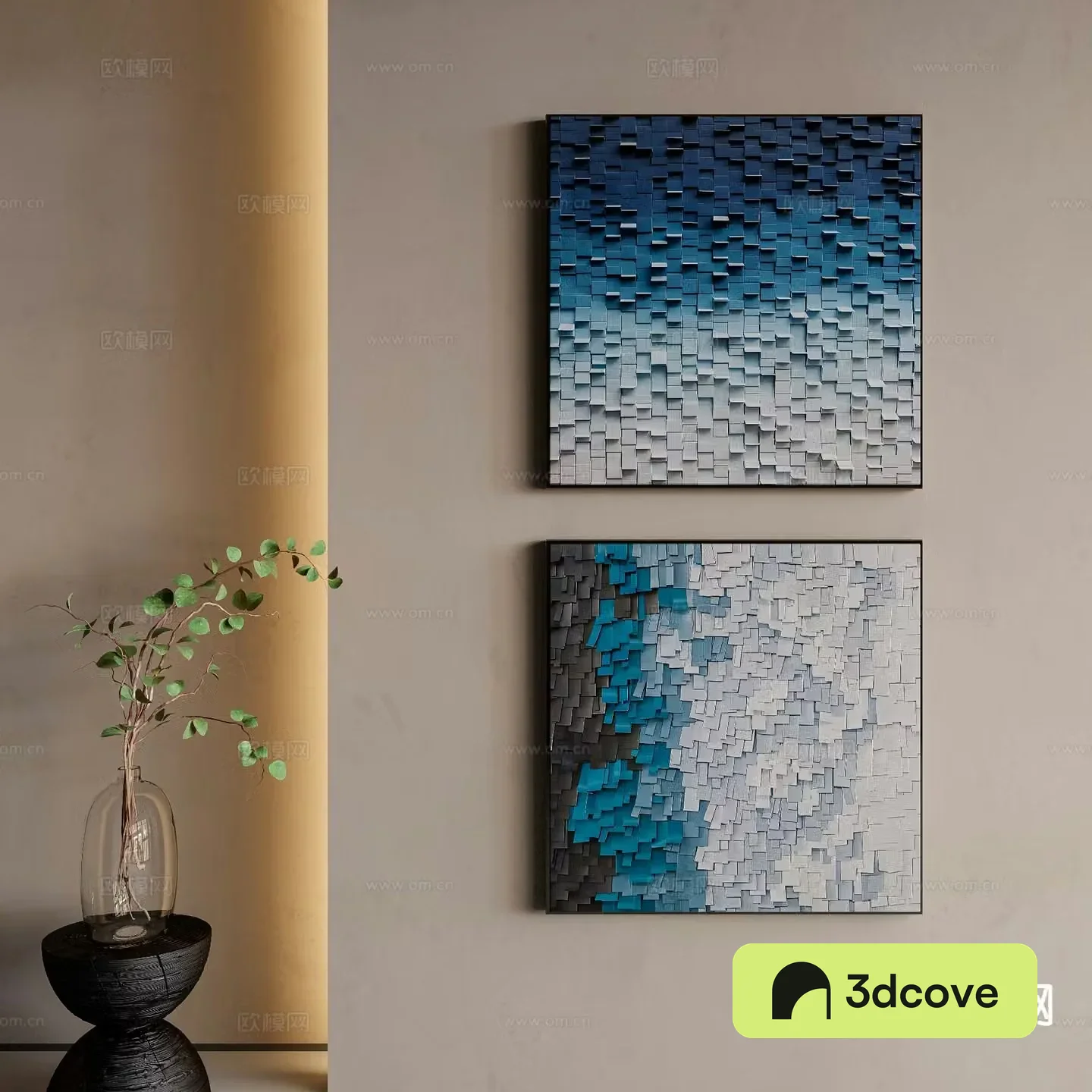 Modern minimalist painting three-dimensional hanging painting decorative painting