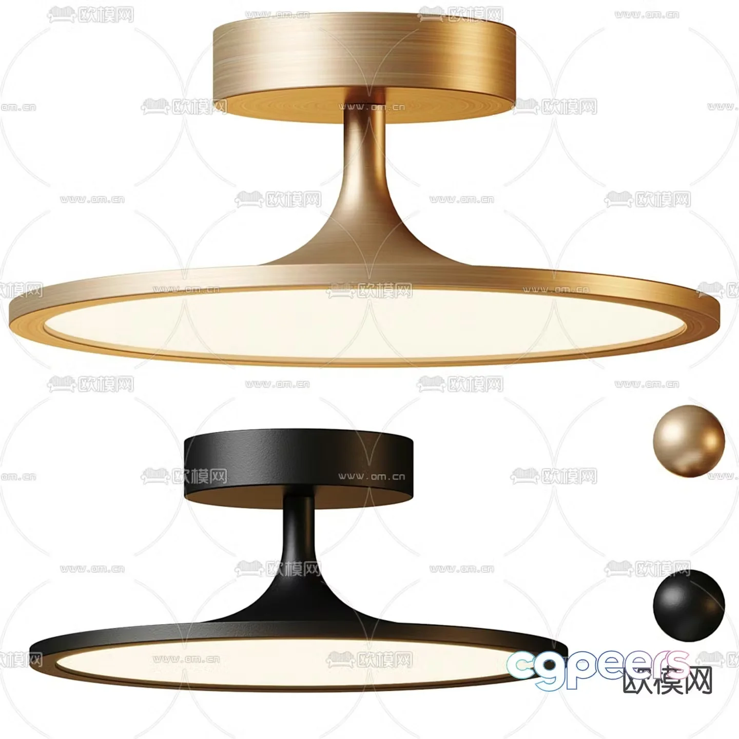 Light luxury ceiling lamp Bedroom lamp 3D model