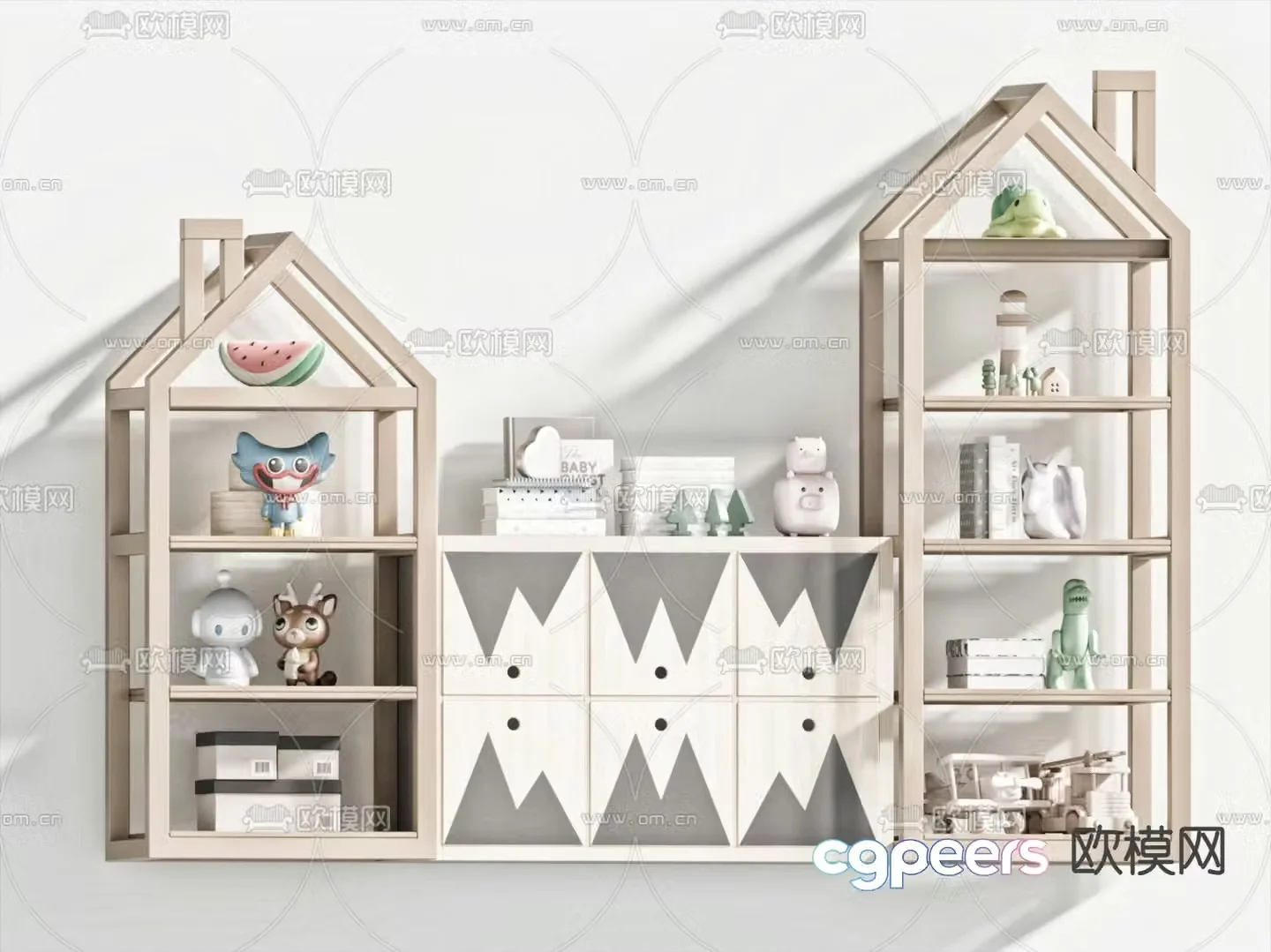 Children’s toy cabinet shelf 3d model