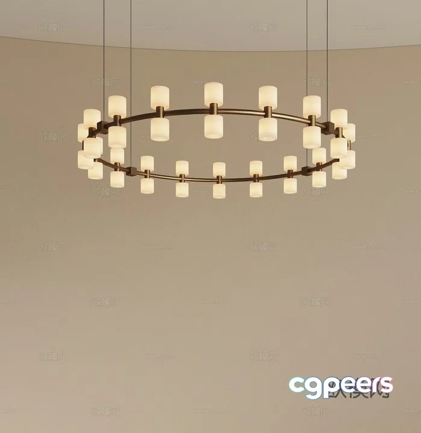 Modern light luxury chandeliers Restaurant chandeliers Private room chandeliers Large chandeliers Multi-head chandeliers 3D model