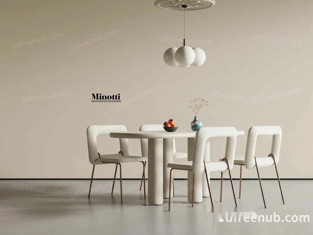 Modern Dining Room 3D Model – 21170 – VRAY Render