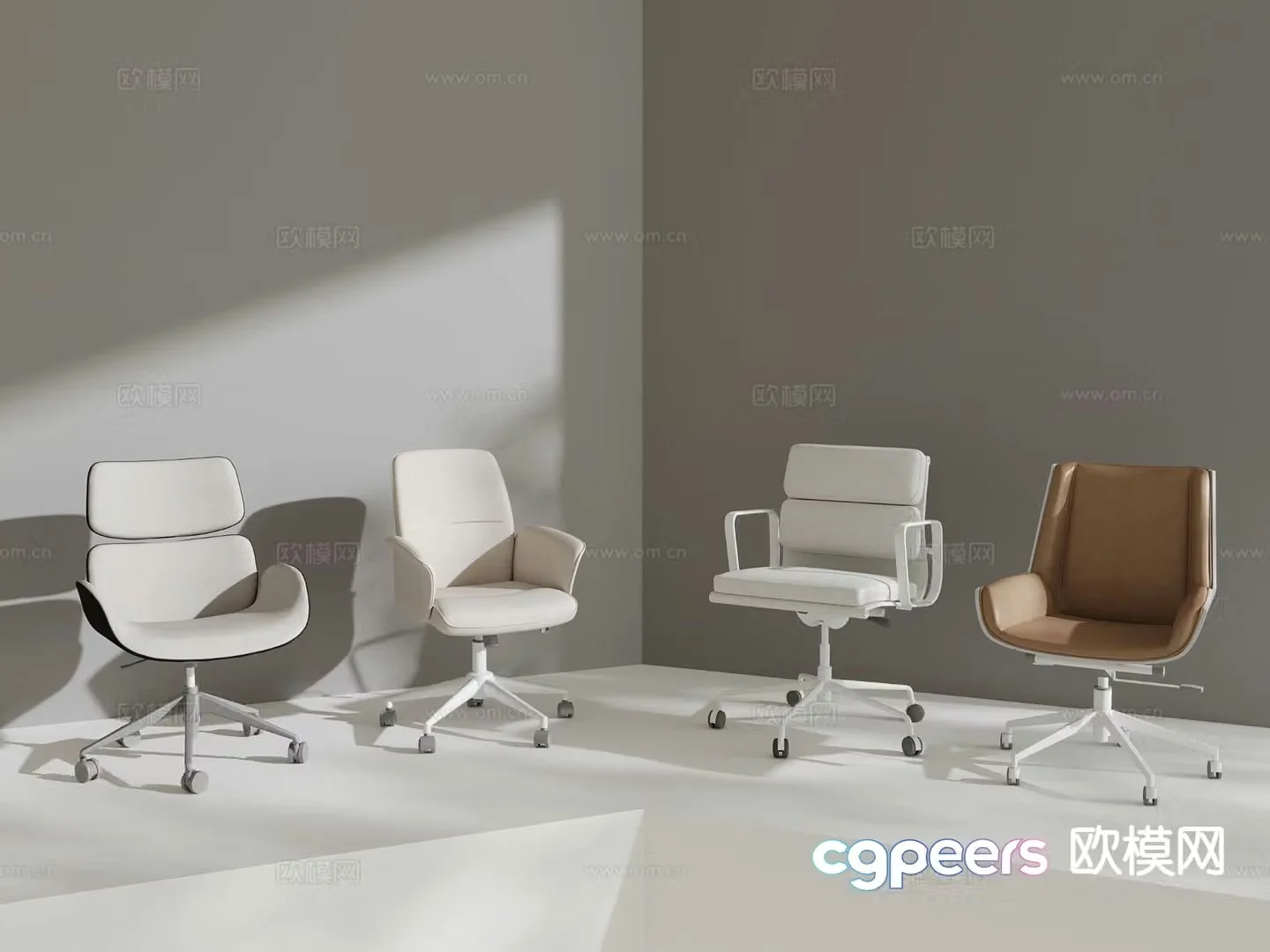 Modern office chair writing chair swivel chair 3d model