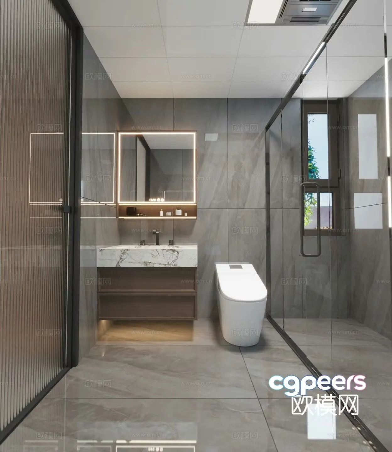 New Chinese bathroom 3D model