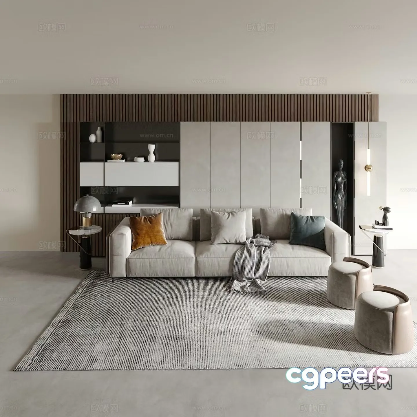 Modern sectional sofa 3d model