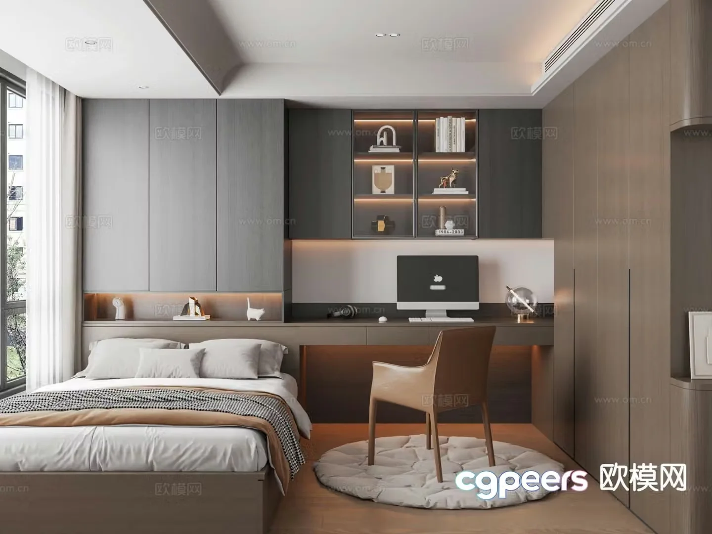 Italian tatami bedroom 3d model