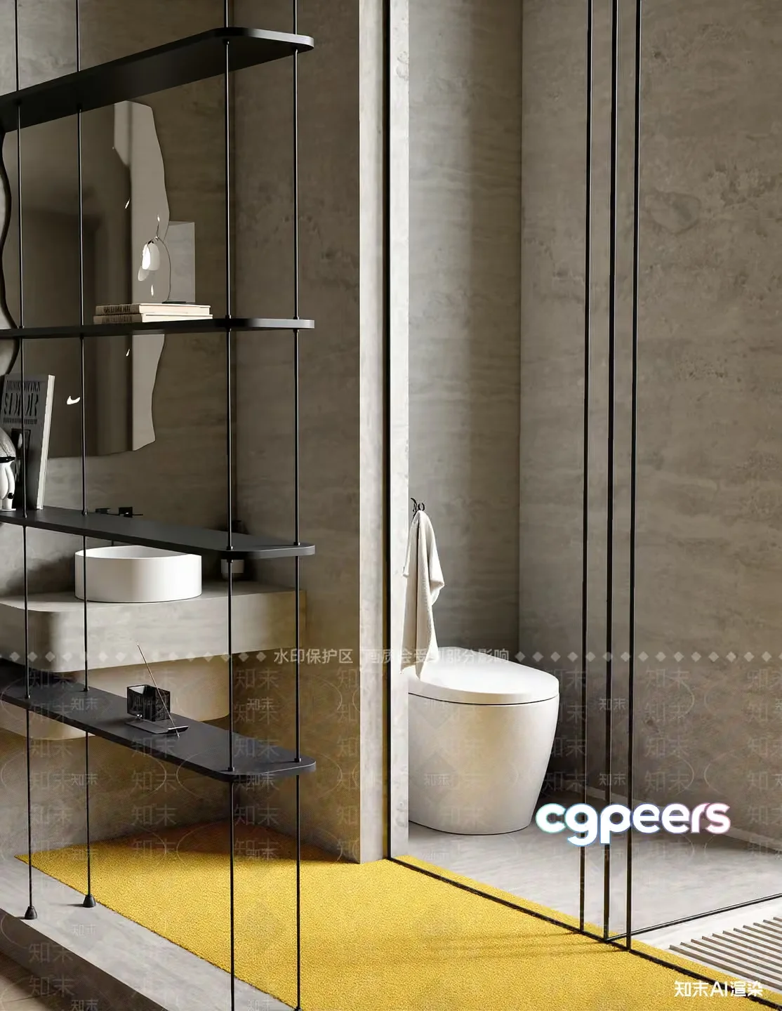 Modern Bathroom 3D Model – 13117 – VRAY Render