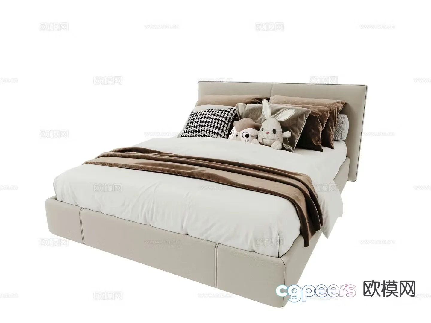 Modern girl bed children’s bed 3d model