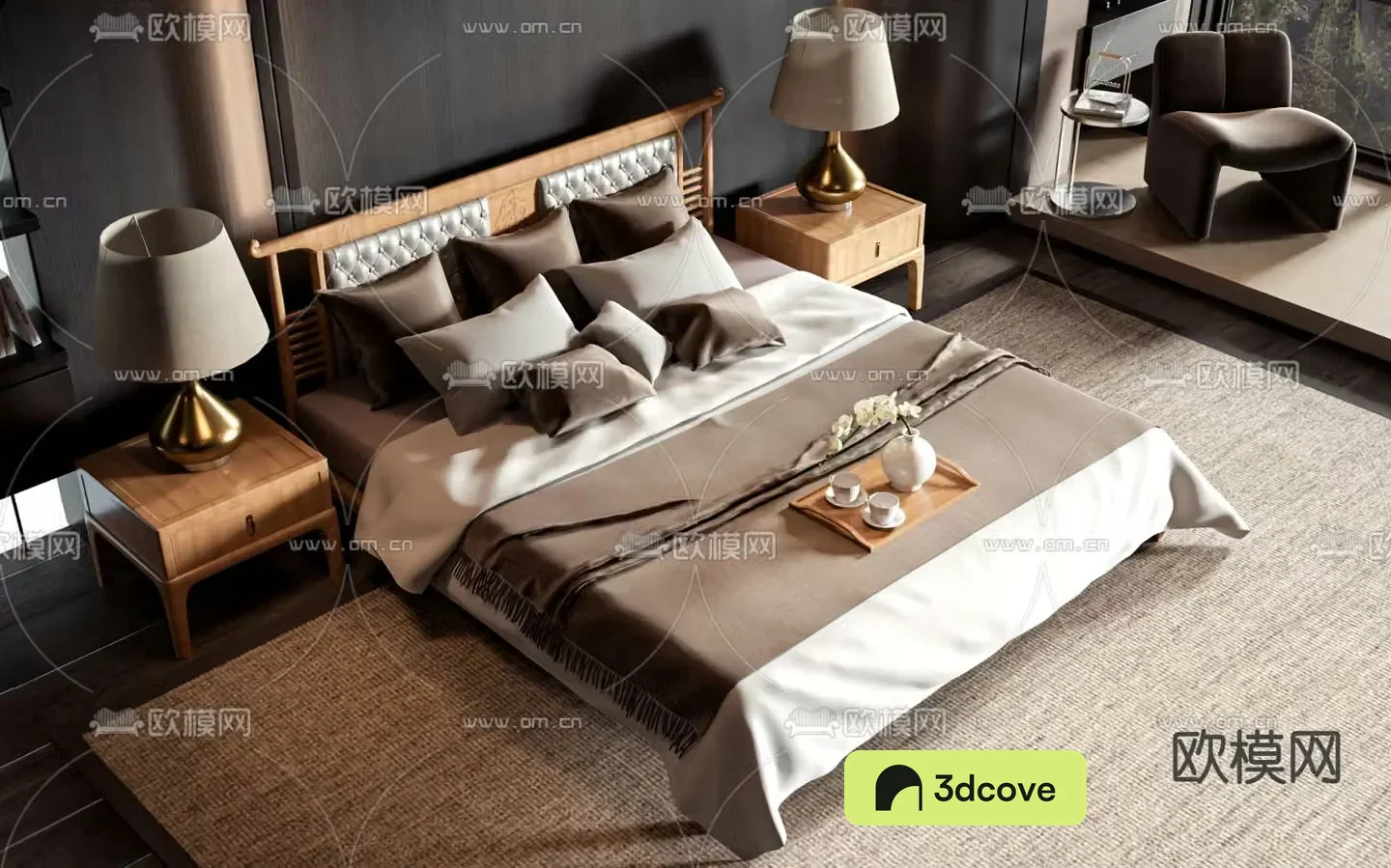 Commercial bed double bed