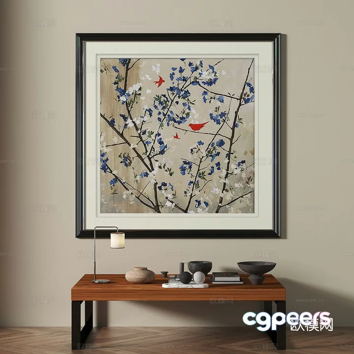 Modern medieval retro decorative painting 3d model