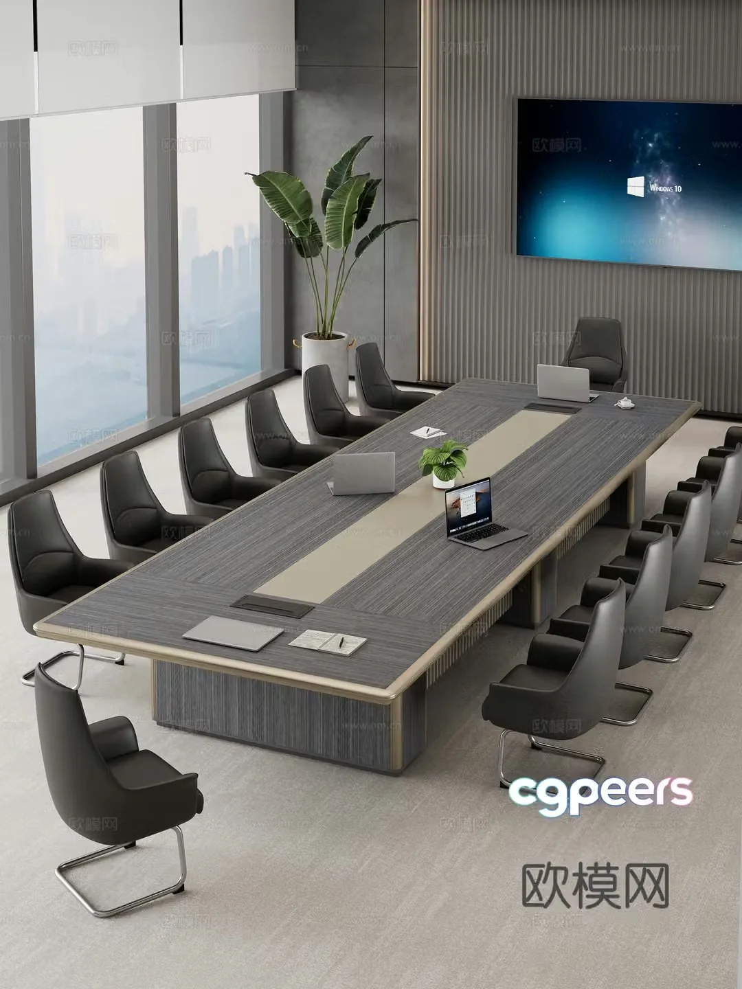 Modern conference room Modern conference table and chair combination Conference table Conference chair 3d model