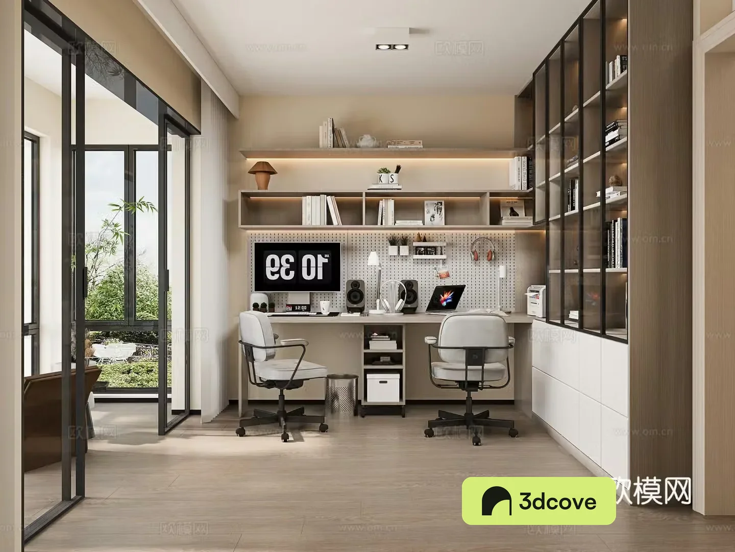 Modern study 3D model