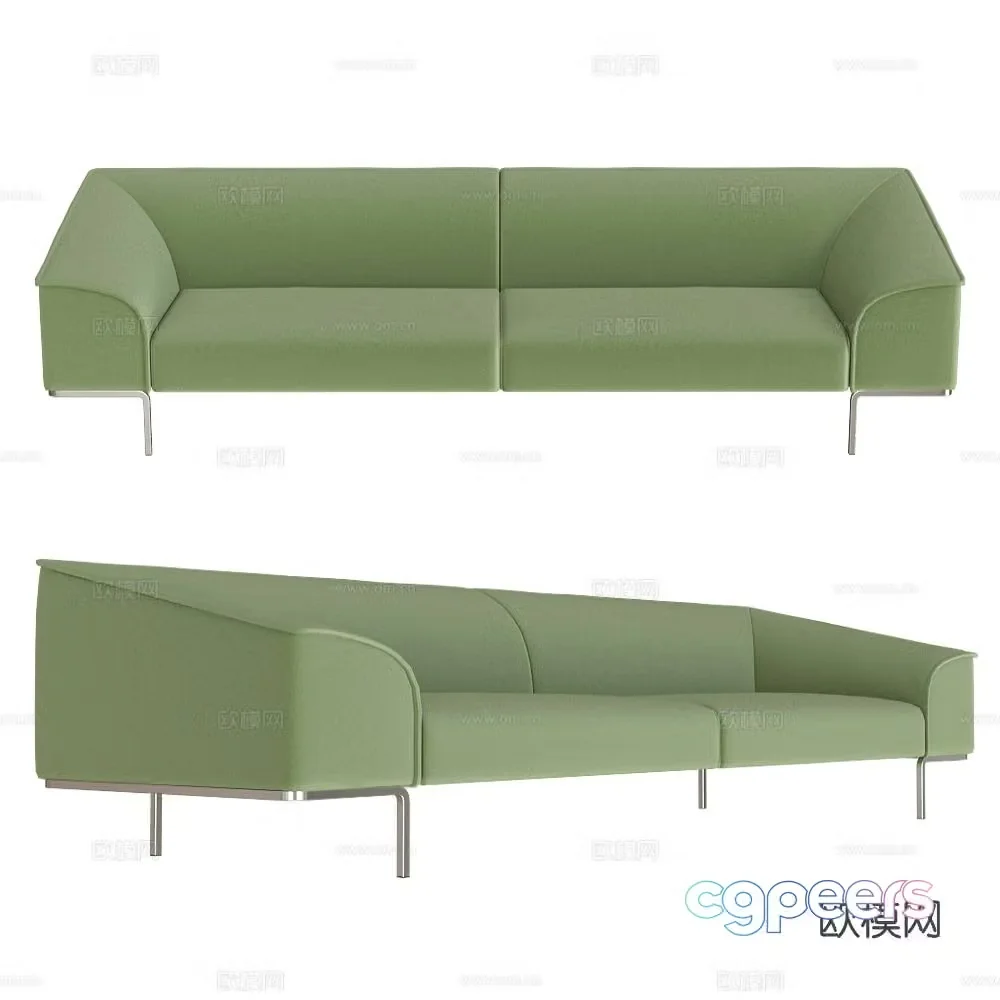 Prostoria double sofa upholstered sofa 3d model