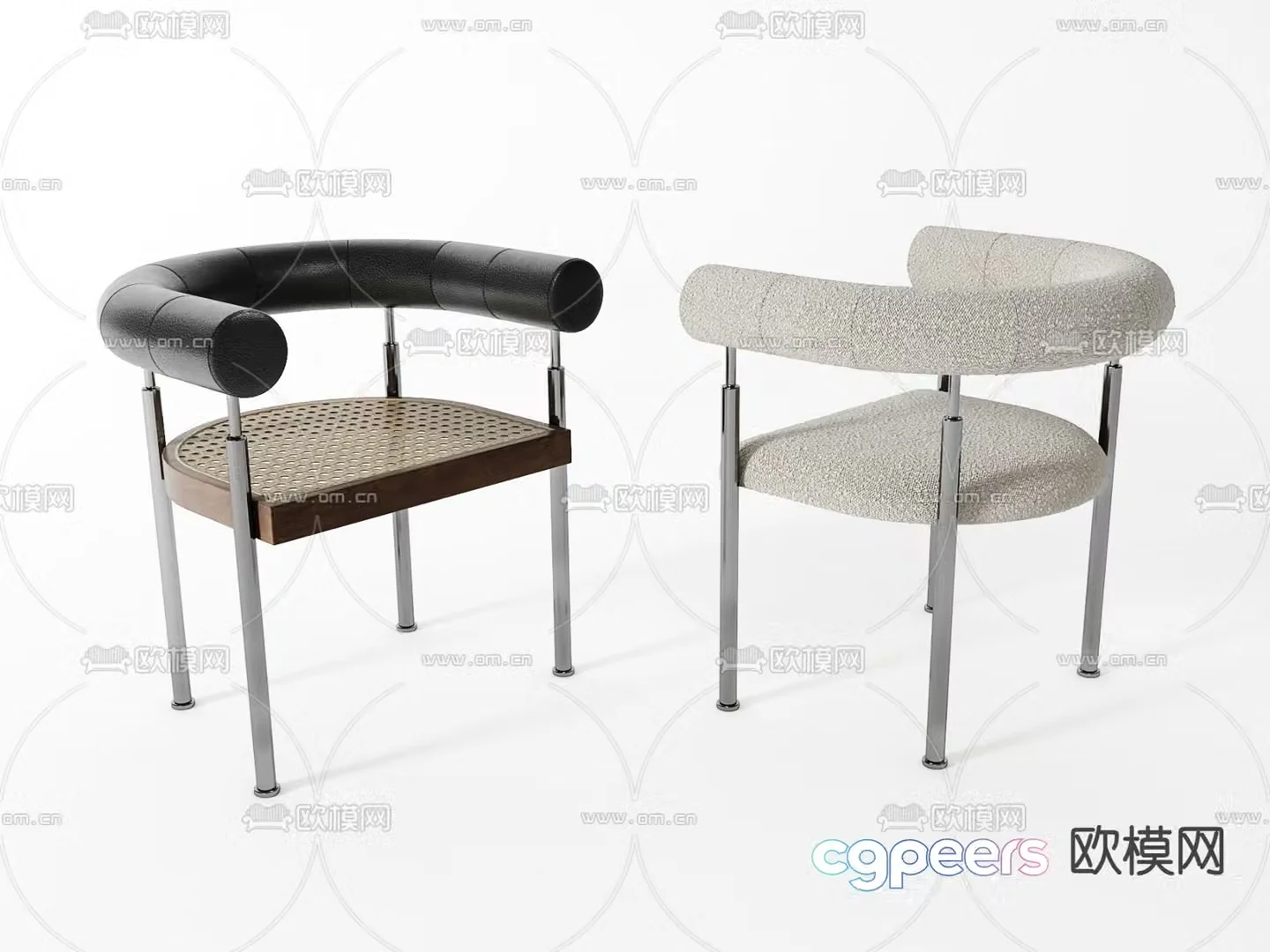 Modern chair dining chair 3d model