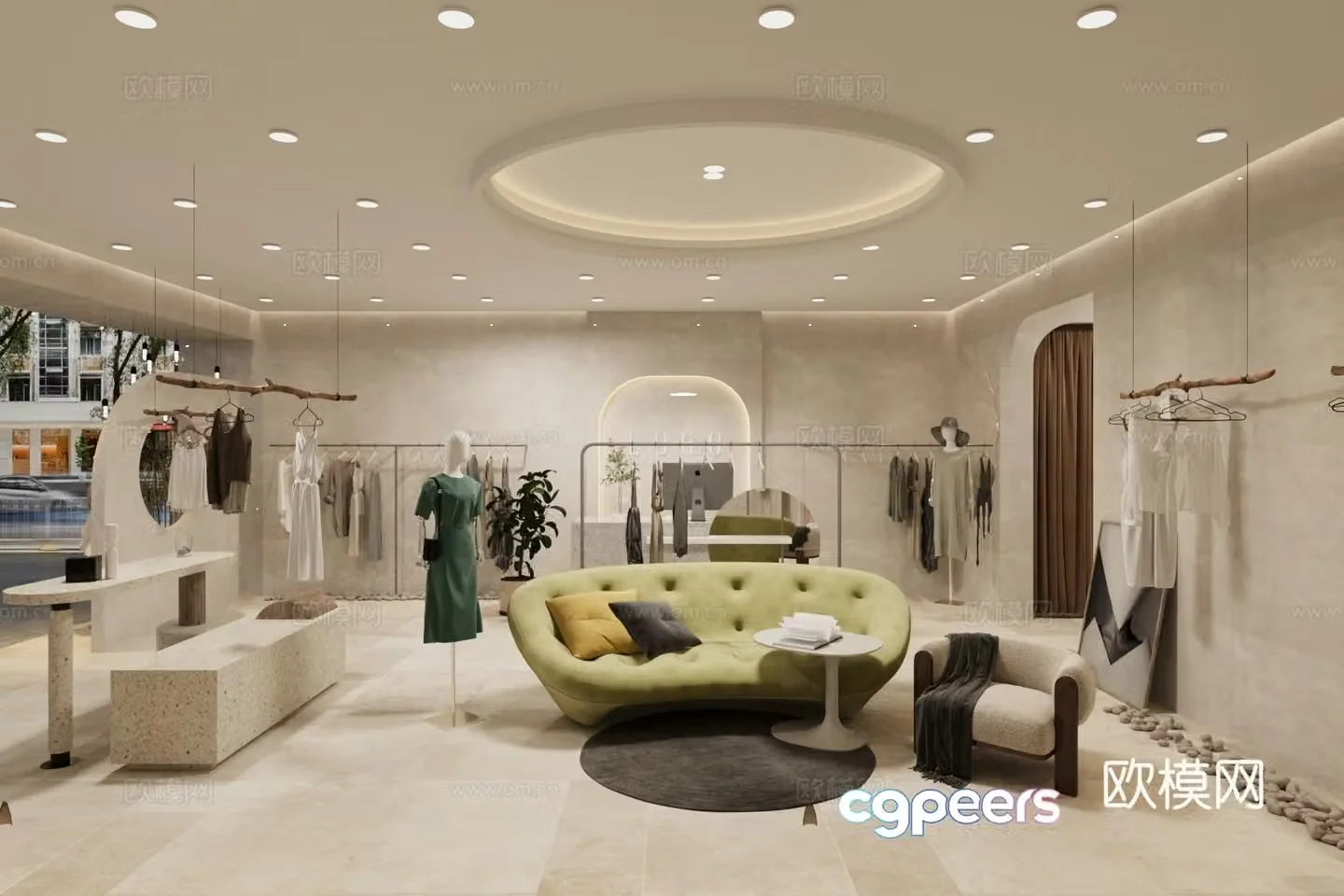 Modern clothing store Women’s clothing store 3d model