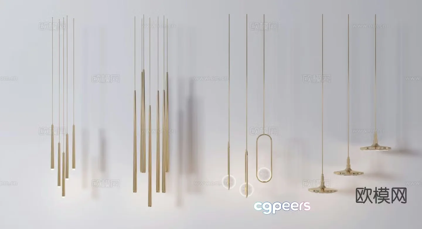 Light luxury chandelier creative chandelier 3d model