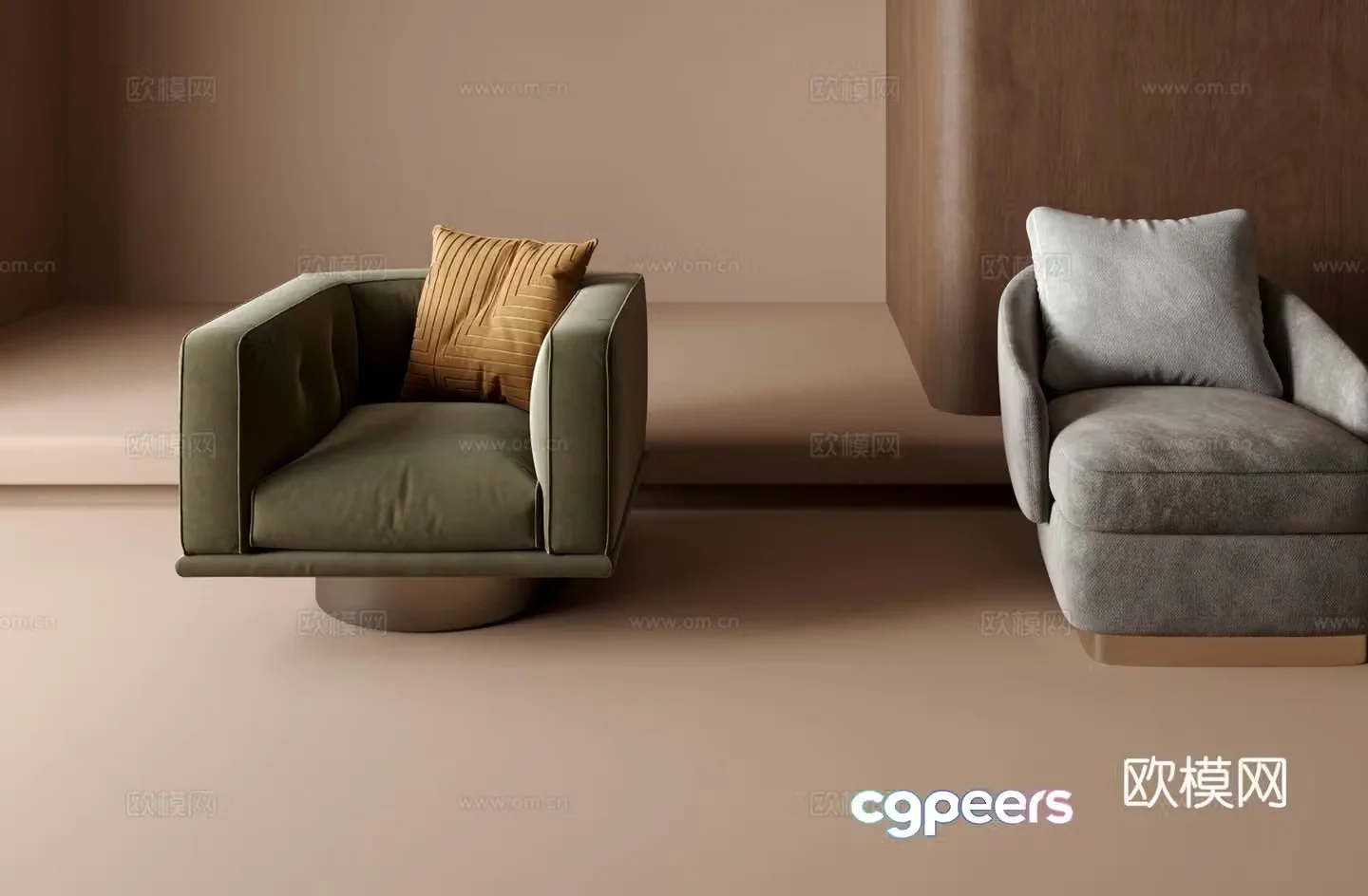 Single sofa 3d model
