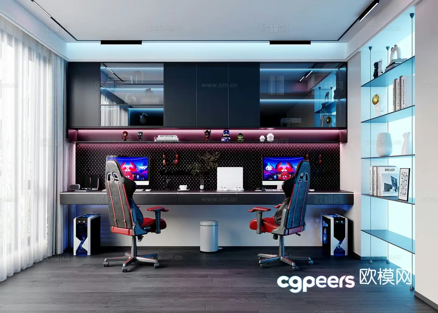 Modern e-sports room 3d model