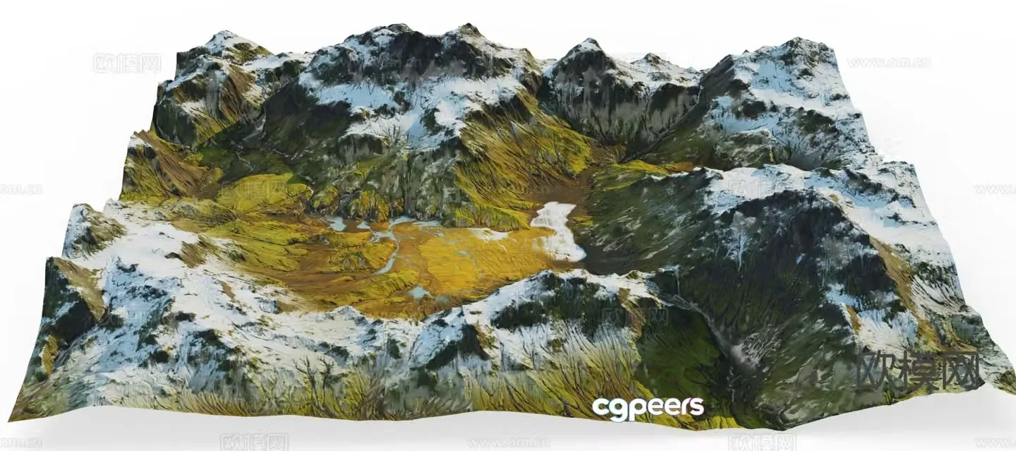 Mountain landscape 3D model