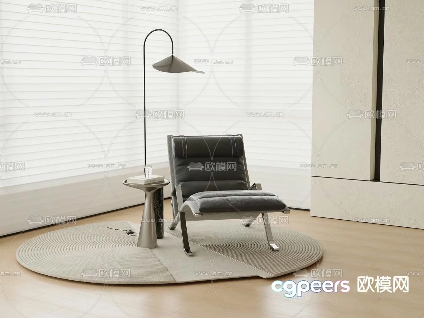 modern chair lounge chair 3d model