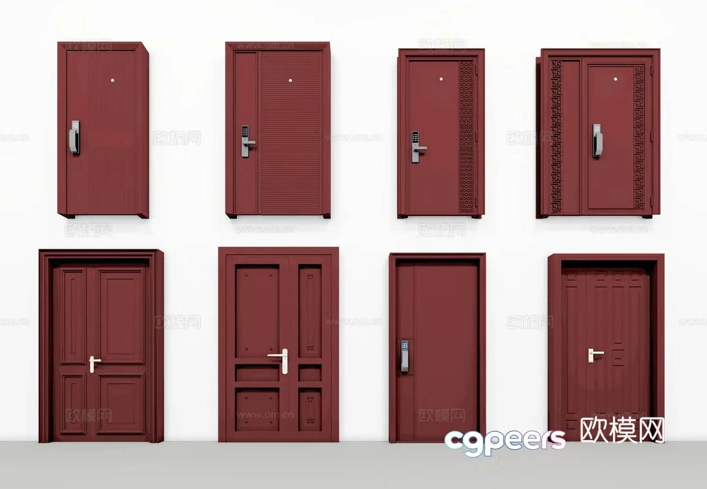 3D model of entry door