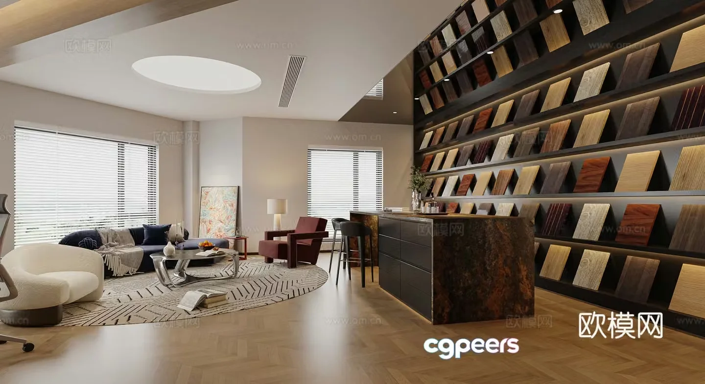 Modern display office 3d model