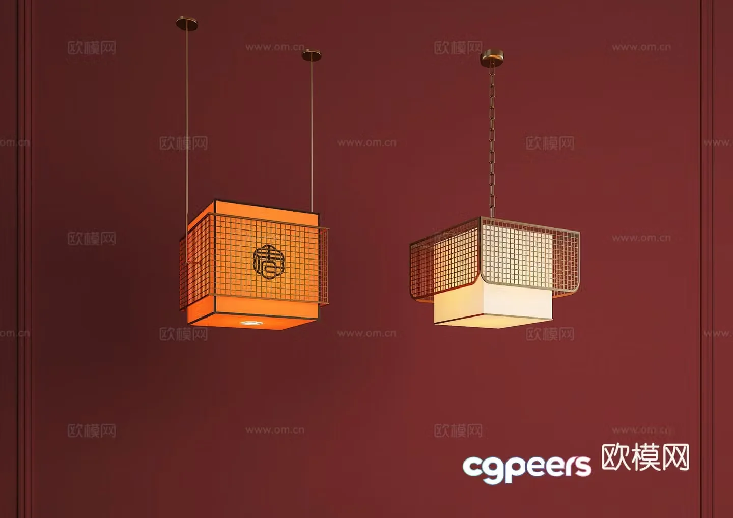 Decorative chandeliers hot pot restaurant chandeliers catering chandeliers single-head chandeliers restaurant chandeliers light luxury chandeliers 3D model