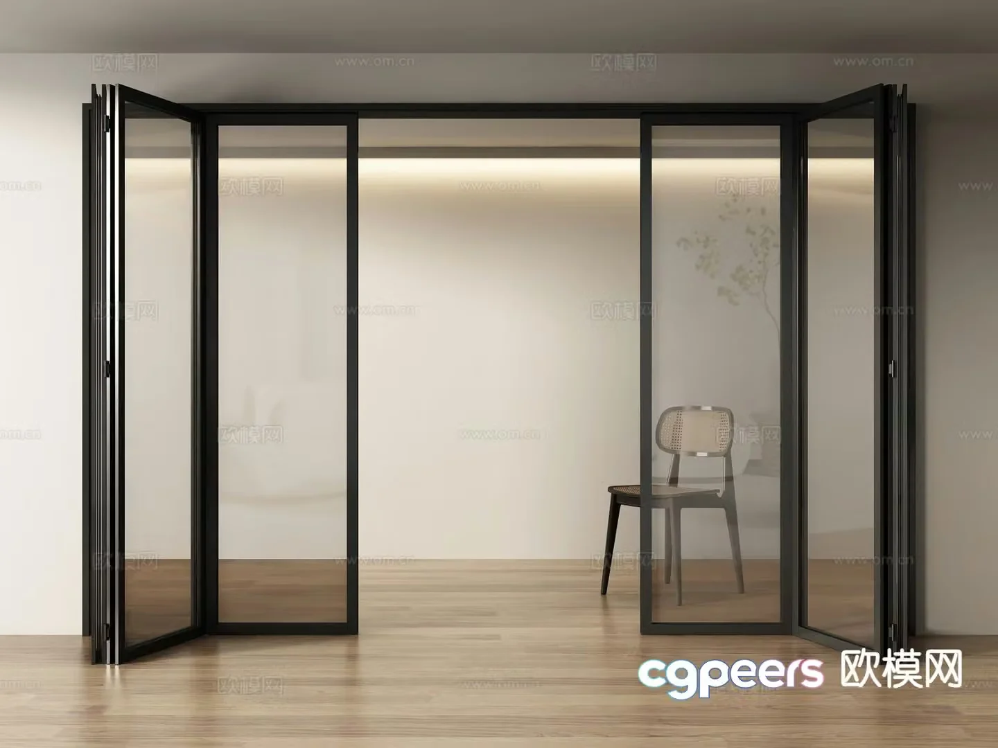 Modern folding door 3d model