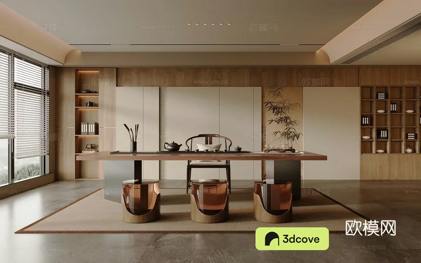 Solid wood tea table and chair combination large table and tea table tea set supplies decorative tea cabinet solid wood single chair