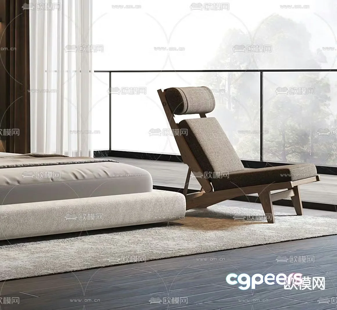 wabi-sabi recliner 3d model