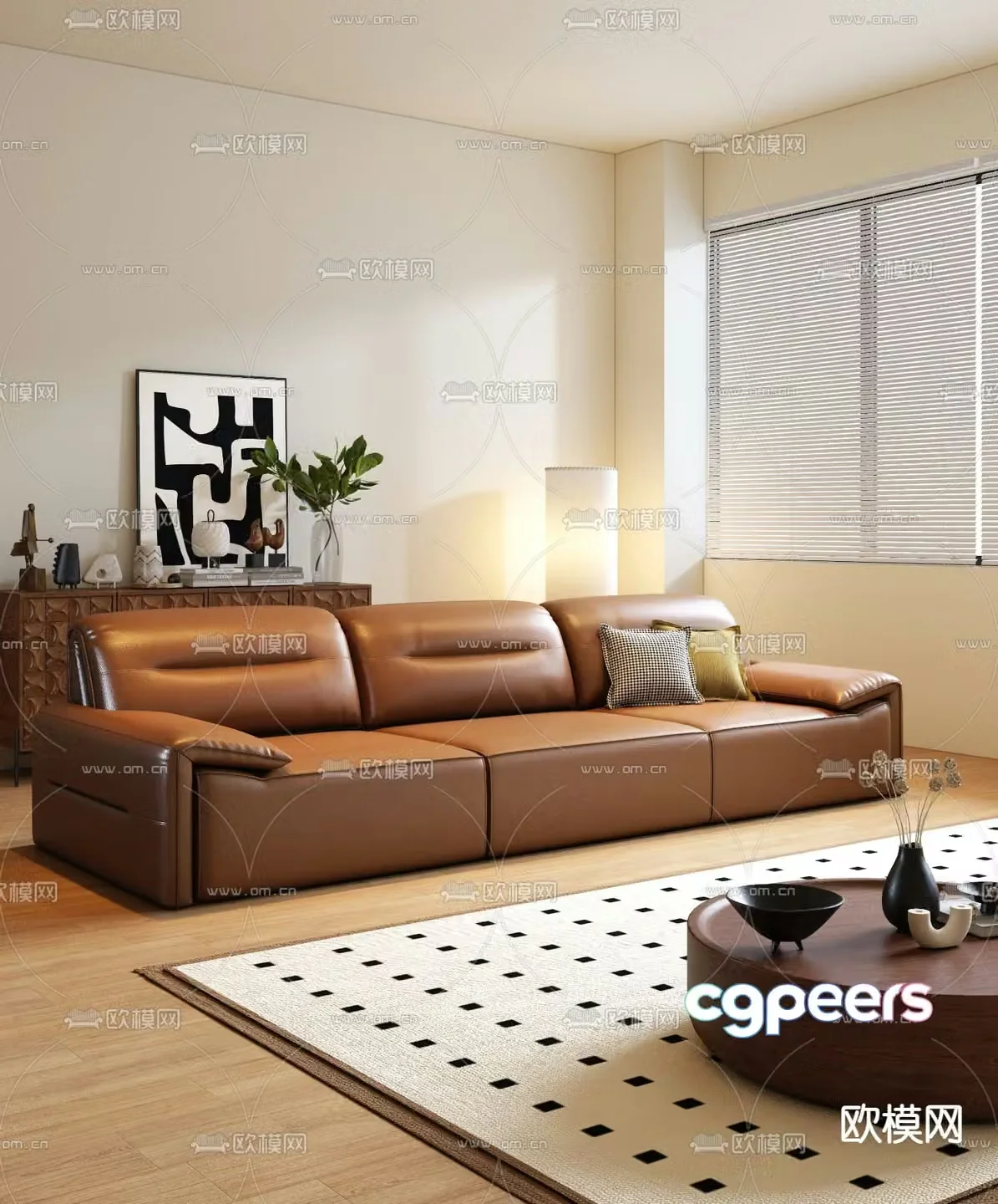 Medieval style sofa three person sofa 3d model