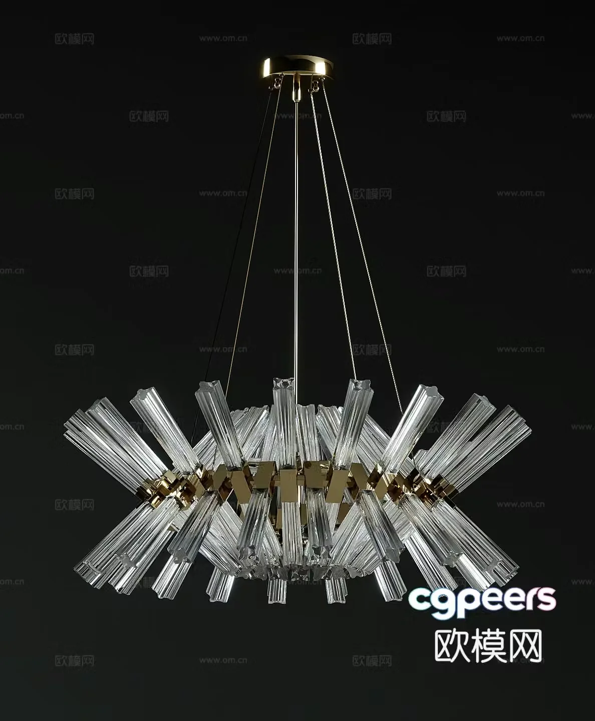Modern chandelier 3d model