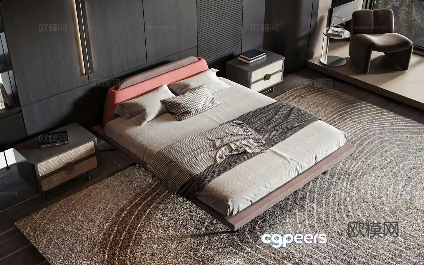 Modern style product bed 3d model