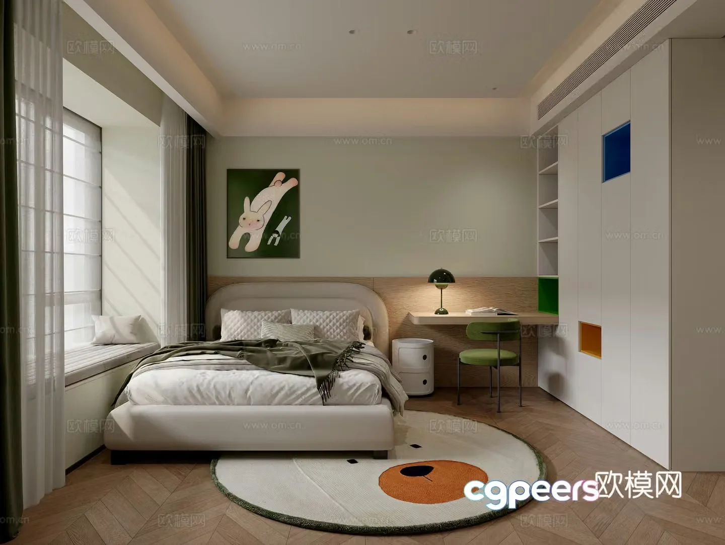 Modern children’s room 3d model