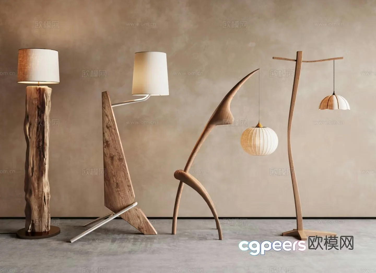 Wabi-sabi floor lamp 3d model