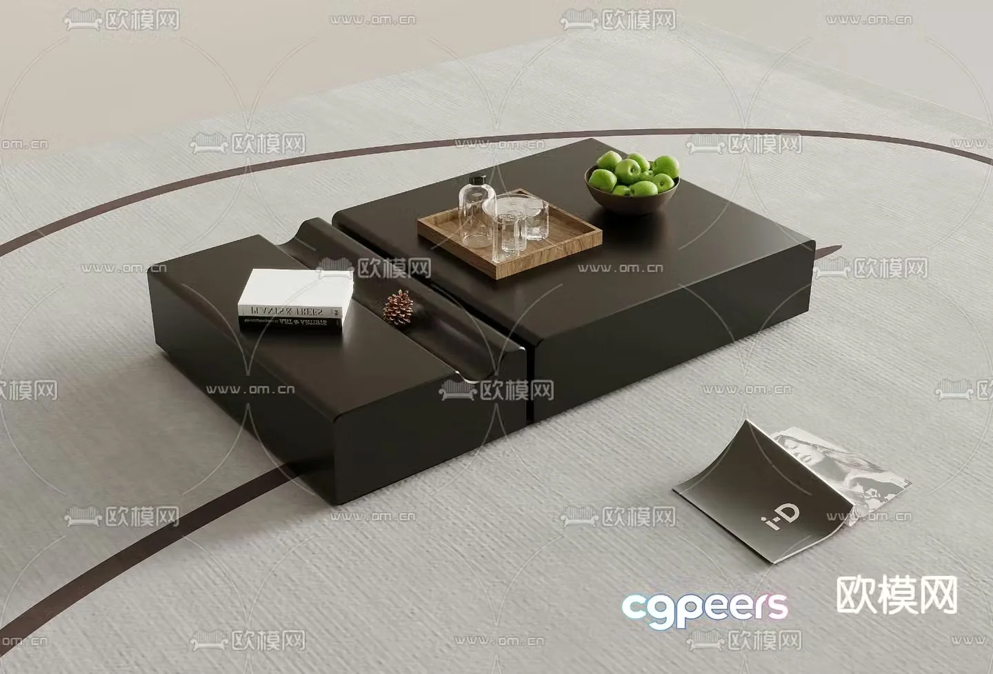 Modern coffee table 3d model