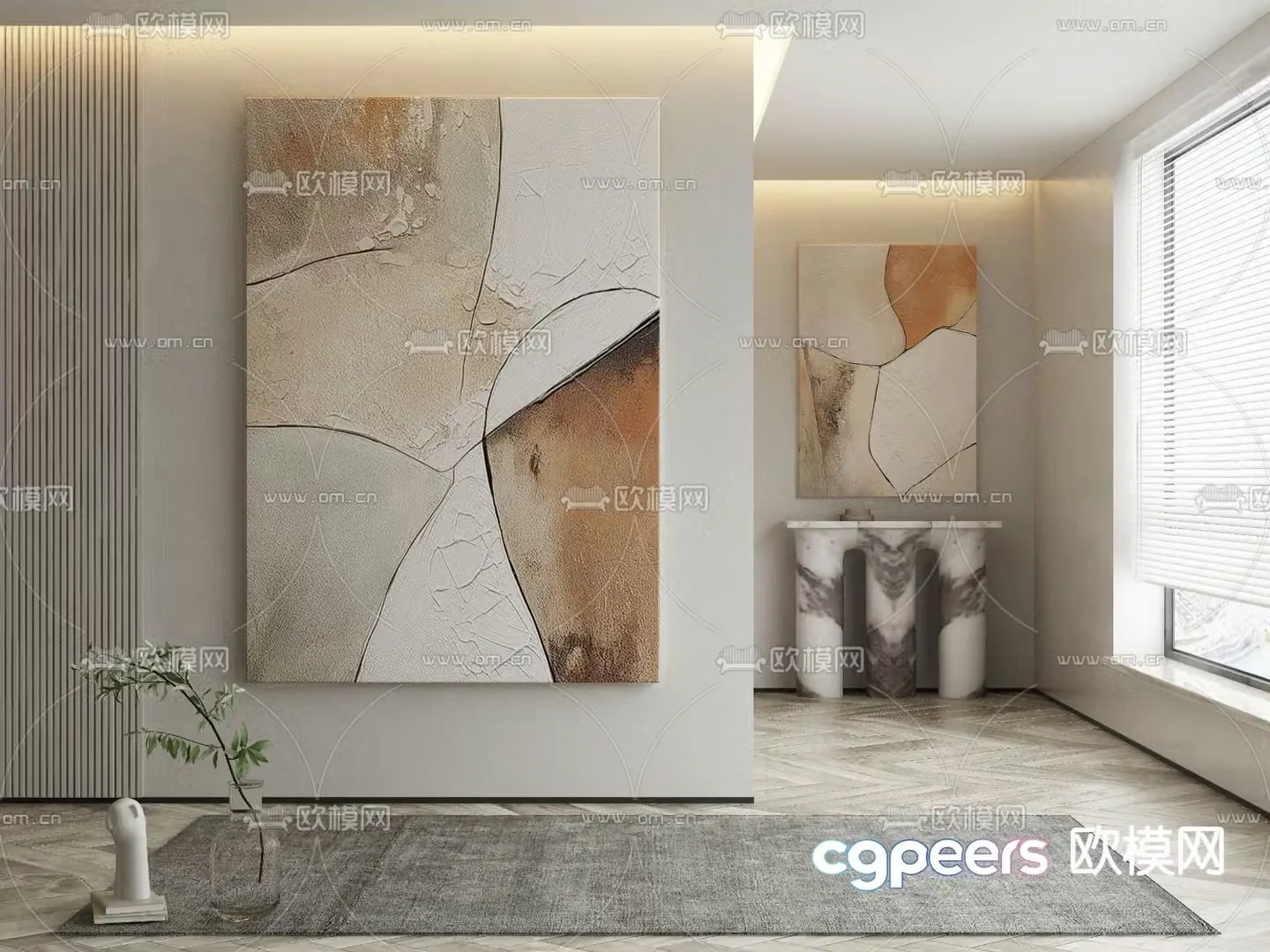 Decorative painting Hanging painting 3d model