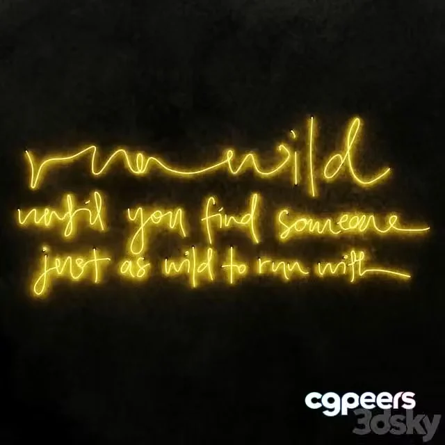 3ds Max Free – Run wild until you find someone Neon light