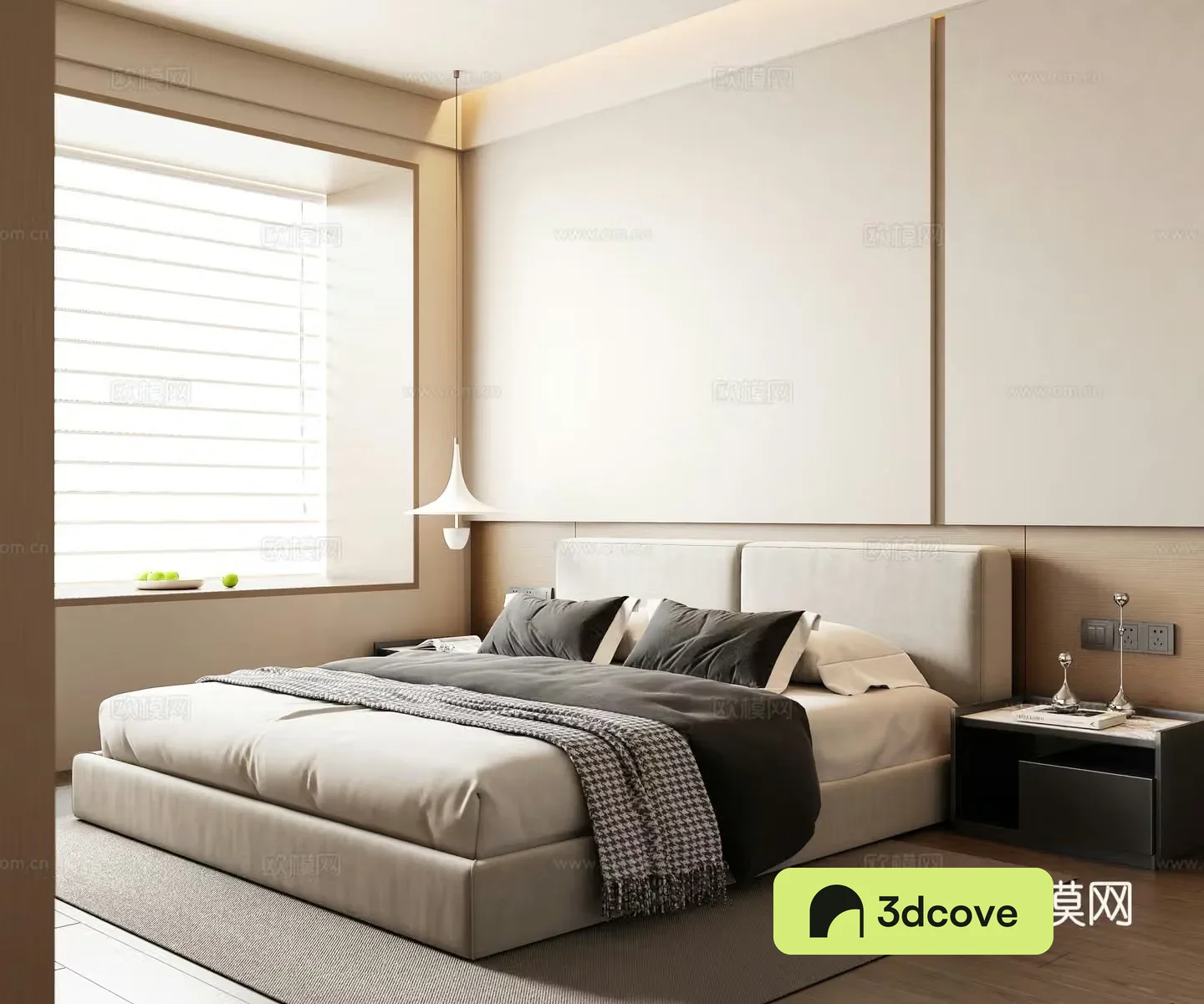 Modern minimalist bedroom